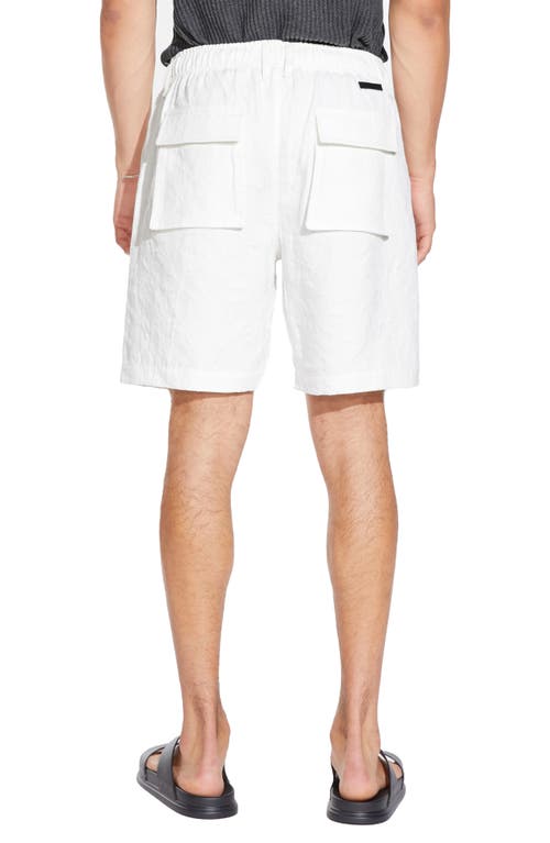 Civil Society Matt Relaxed Fit Jacquard Shorts In Parchment