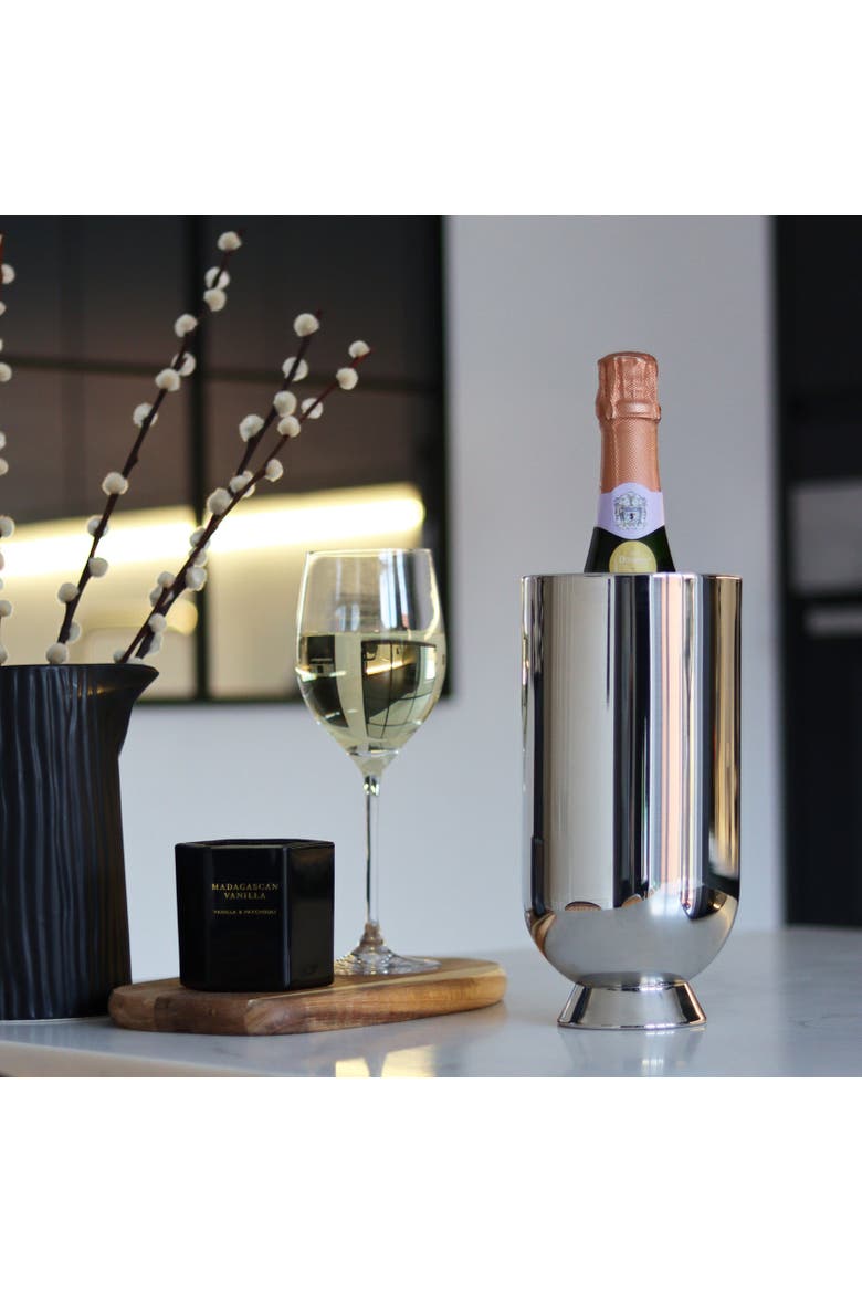 Trombone Wine Cooler, Alternate, color, Silver
