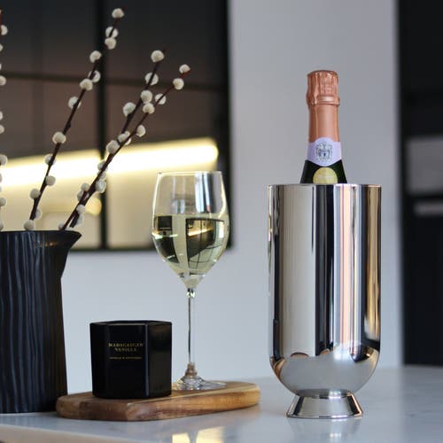Nick Munro Trombone Wine Cooler In Silver