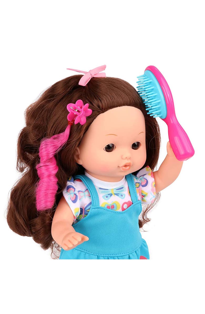Dream Collection 12 Inch Doll Hair Play Set Brunette, Alternate, color, Multicolored
