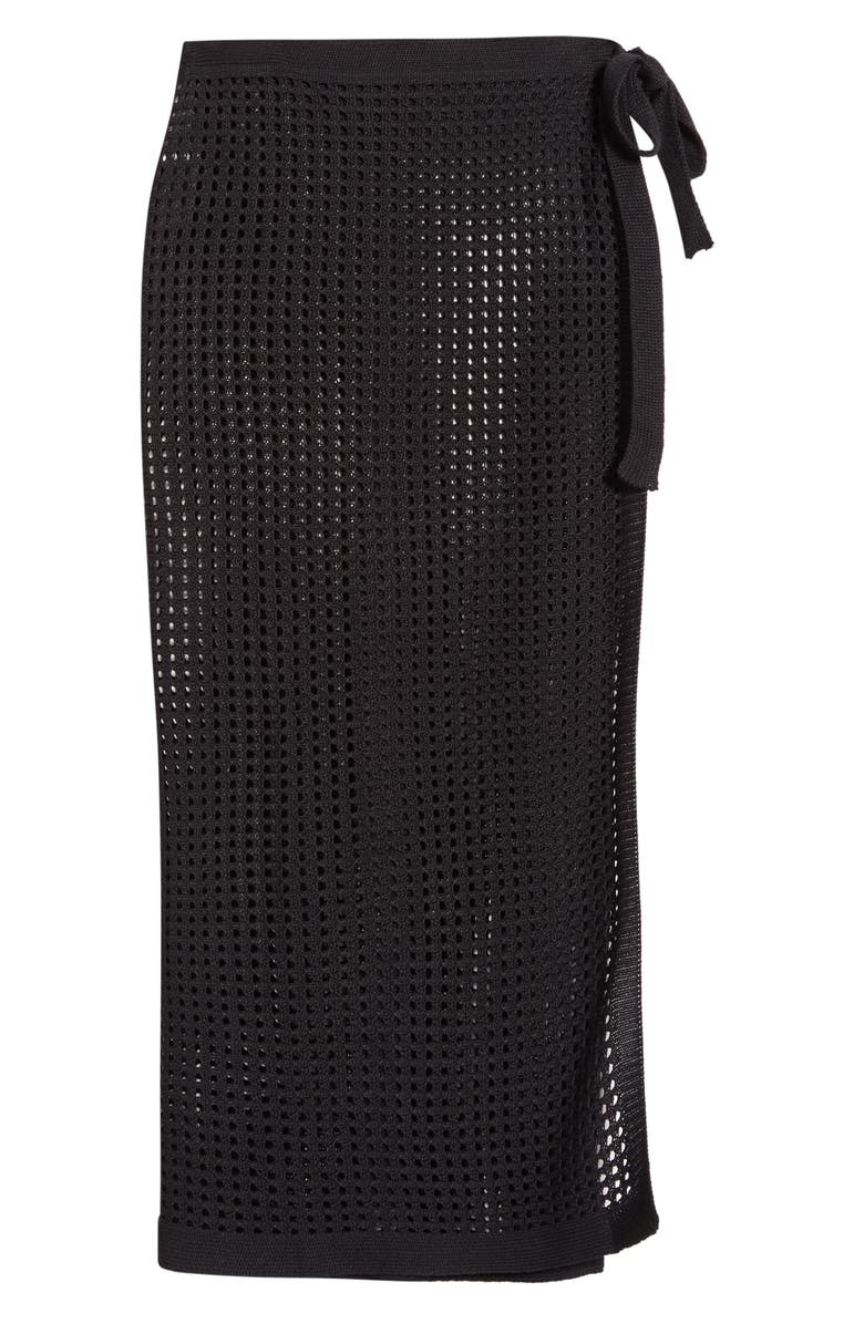 ViX Paula Hermanny Rena Knit Cover-Up Skirt, Alternate, color, Black