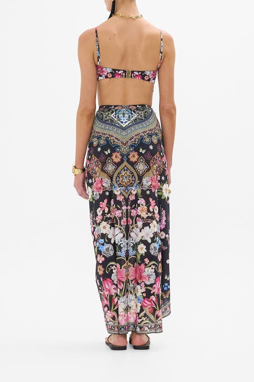Shop Camilla Layered Long Sarong With Front Tie Midnight In Monserrate