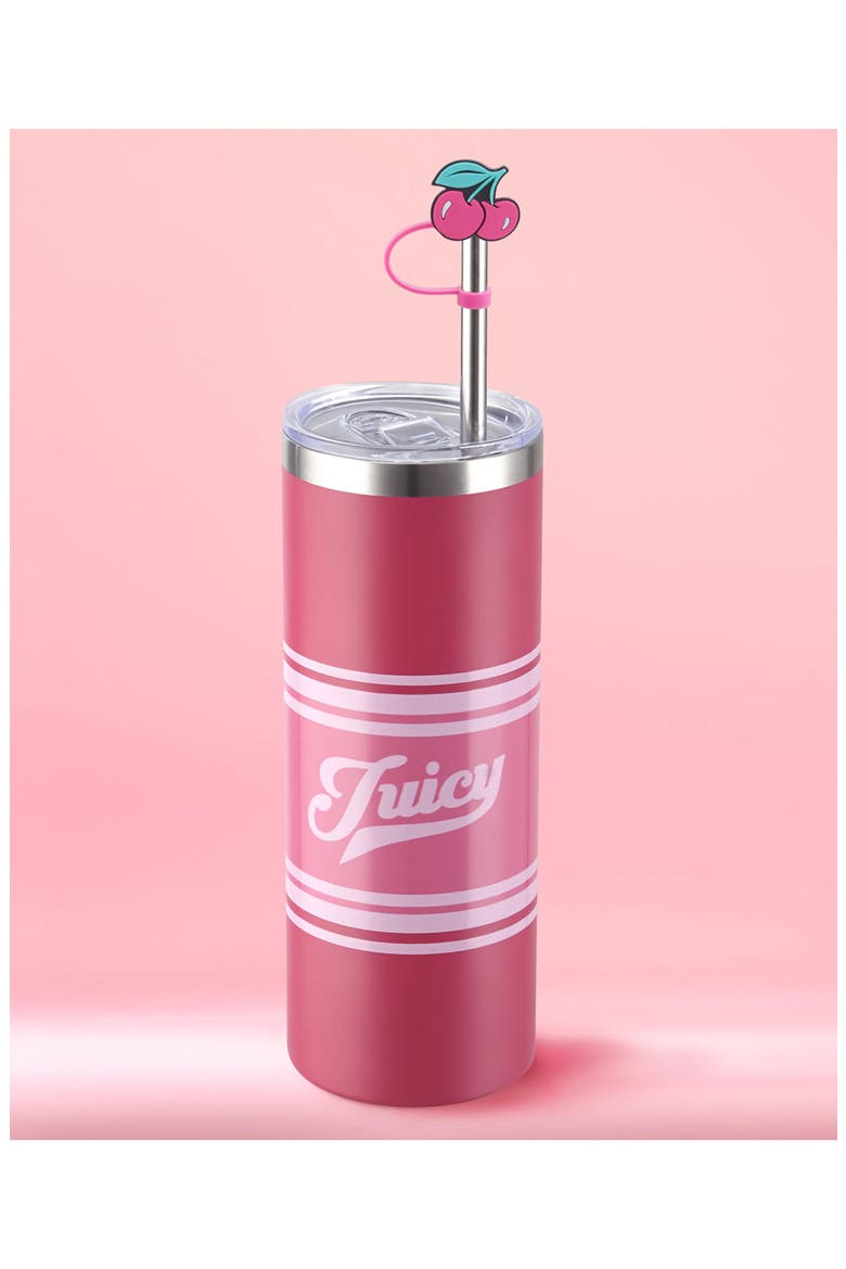 24-Ounce Glam Sip Water Bottle, Alternate, color, HOT PINK VARSITY
