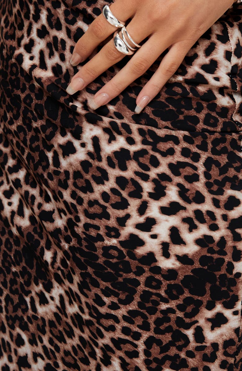 Princess Polly Emily Leopard Print Maxi Skirt, Alternate, color, Brown