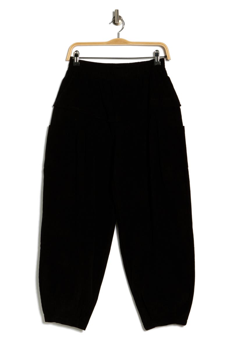 Corduroy Cargo Pants, Alternate, color, BLACK