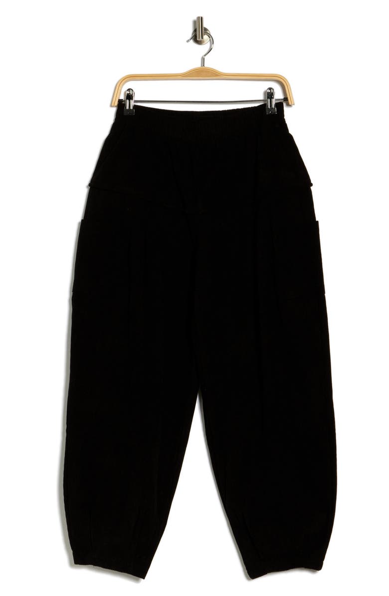 PATRIZIA LUCA Corduroy Cargo Pants, Alternate, color, Black
