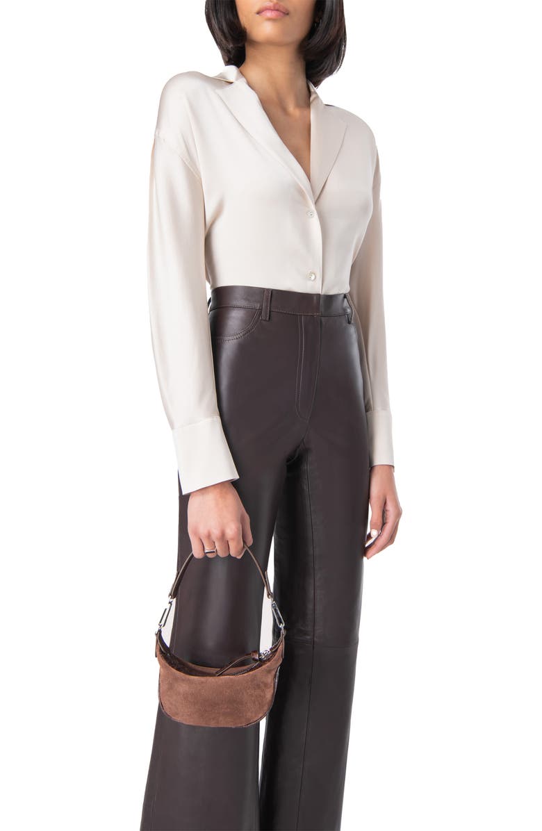 By Far Mini Ami Leather Shoulder Bag, Alternate, color,