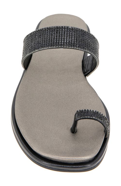 Reaction Kenneth Cole Wilfred Toe Loop Flat Sandal In Black