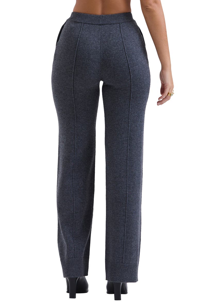 Yalina Tie Waist Knit Track Pants, Alternate, color, GREY MELANGE