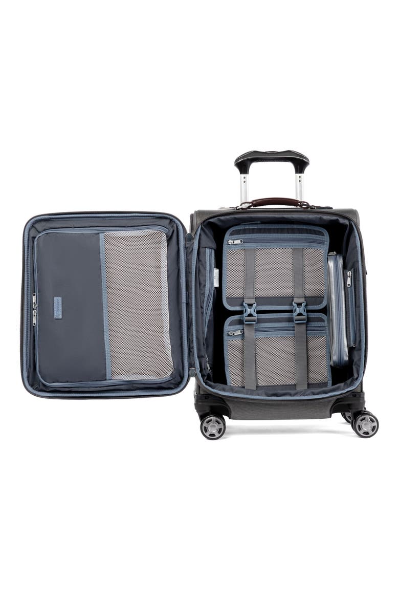 Platinum Elite Softside Expandable 19" Carry On Spinner Luggage, Alternate, color, Vintage Grey
