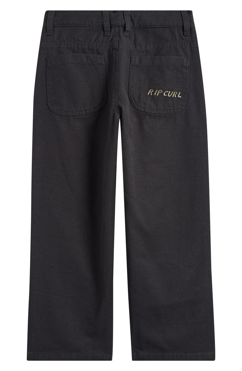 Rip Curl Kids' Hyped Canvas Straight Leg Pants, Alternate, color, Washed Black