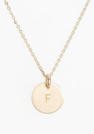 Nashelle 14k-Gold Fill Initial Mini Circle Necklace