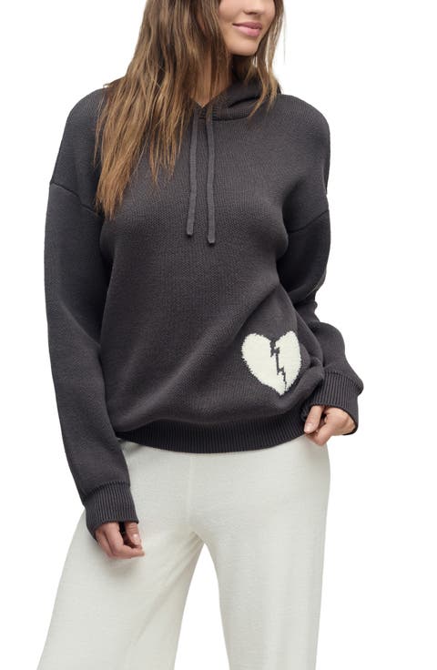 CozyChic® Heartbreaker Cotton Graphic Sweater Hoodie
