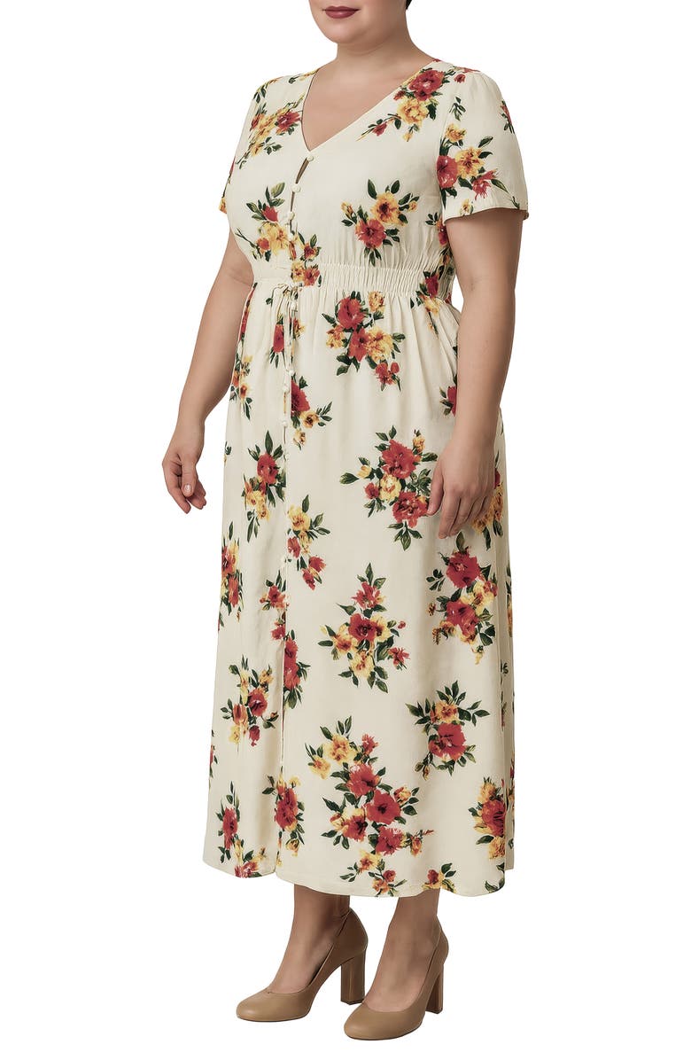 Standards & Practices Floral Midi Shirtdress, Alternate, color, Floral Print