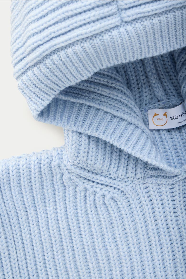 Wool Chunky Pullover Hoodie, Alternate, color, Icicle
