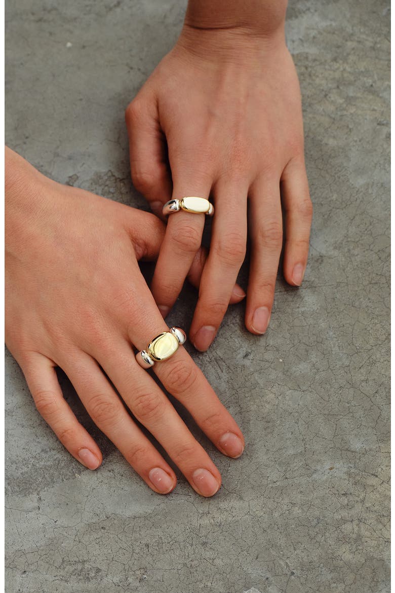 Stone Two-Tone Ring, Alternate, color, SILVER/GOLD