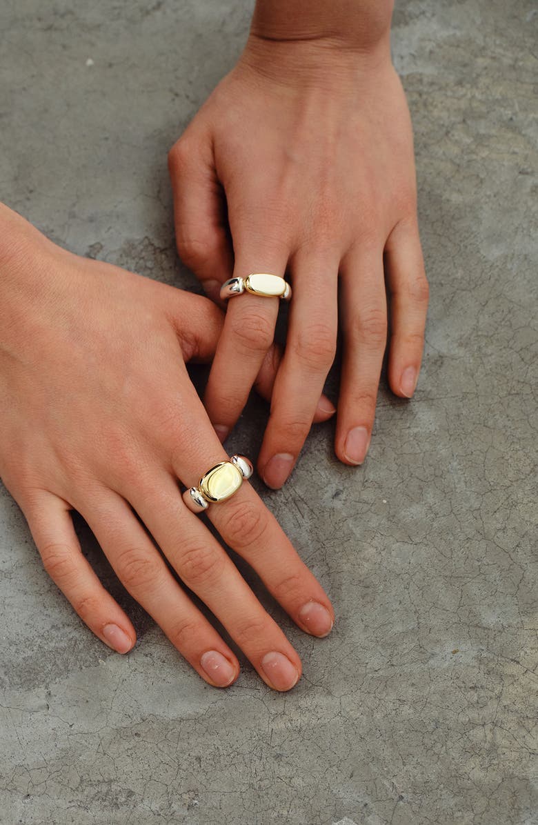 Kloto Stone Two-Tone Ring, Alternate, color, Silver/Gold