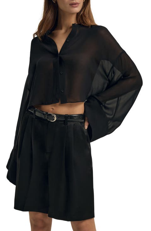 The Belle of the Ball Sheer Button-Up Shirt