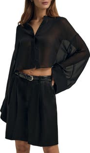 Favorite Daughter The Belle of the Ball Sheer Button-Up Shirt