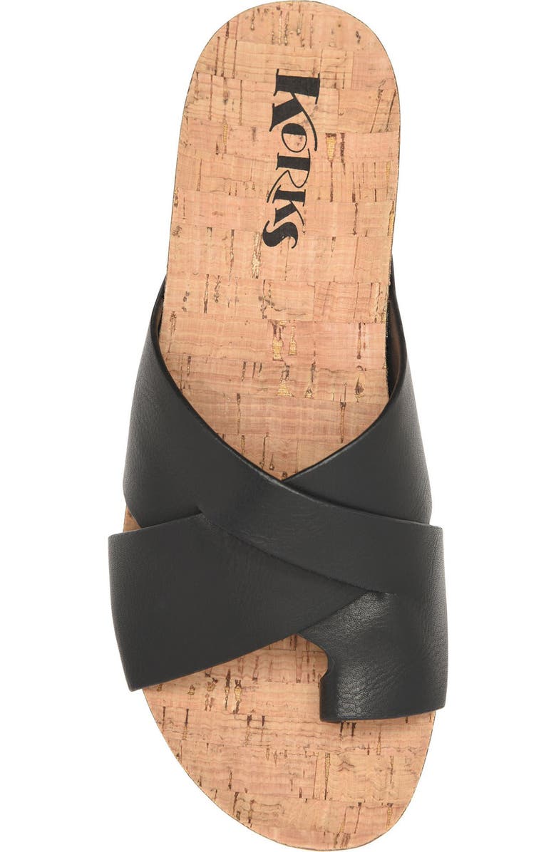 KORKS Micha Toe Post Sandal, Alternate, color, Black
