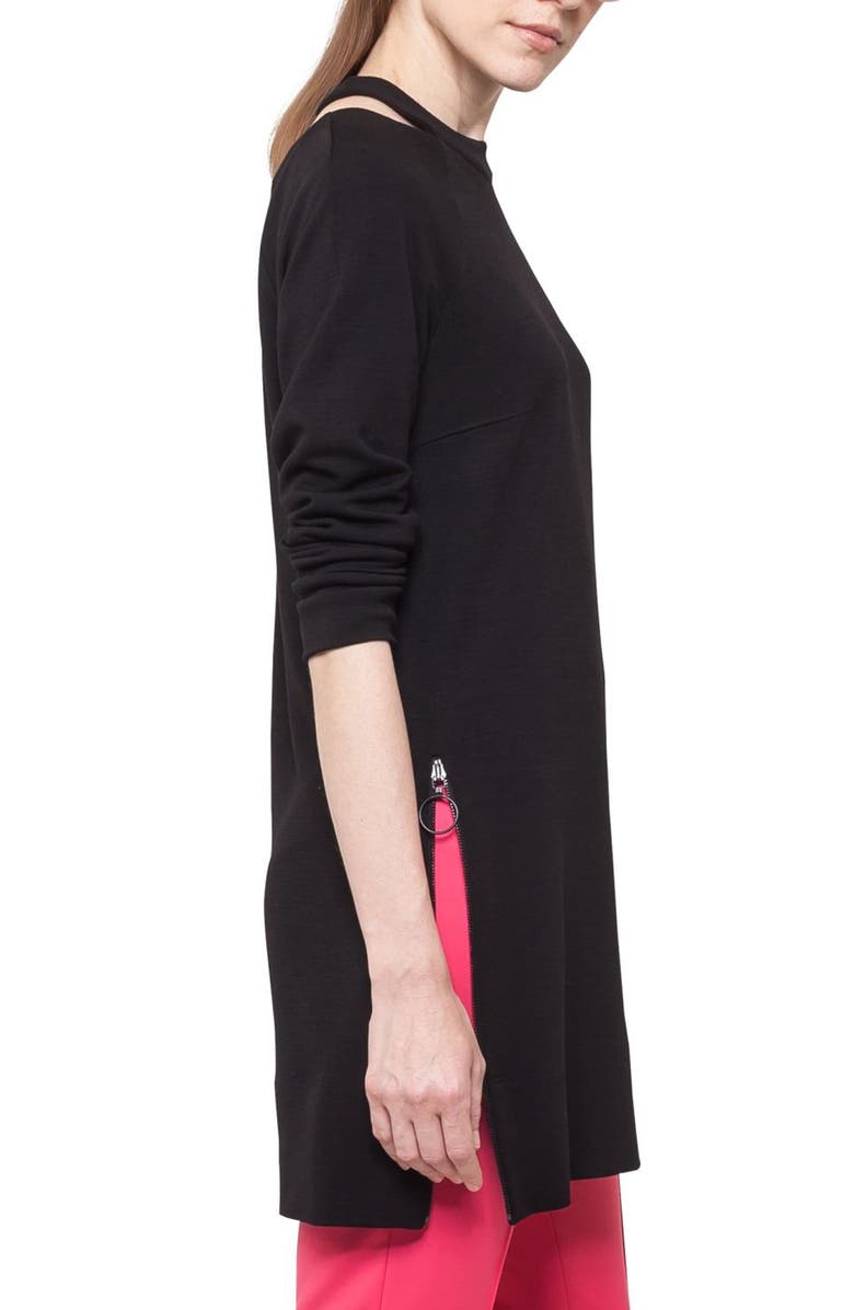 Akris punto Choker Neck Tunic Dress, Alternate, color, 