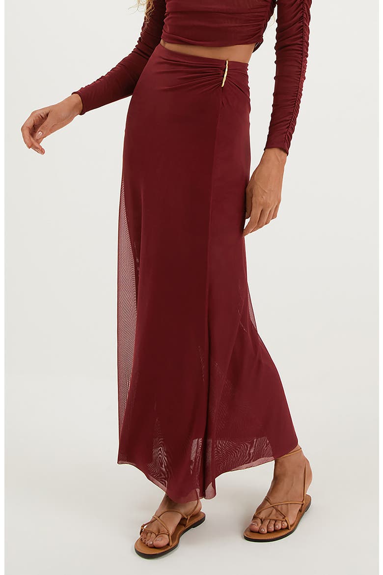 Amira Cover-Up Maxi Skirt, Main, color, RED
