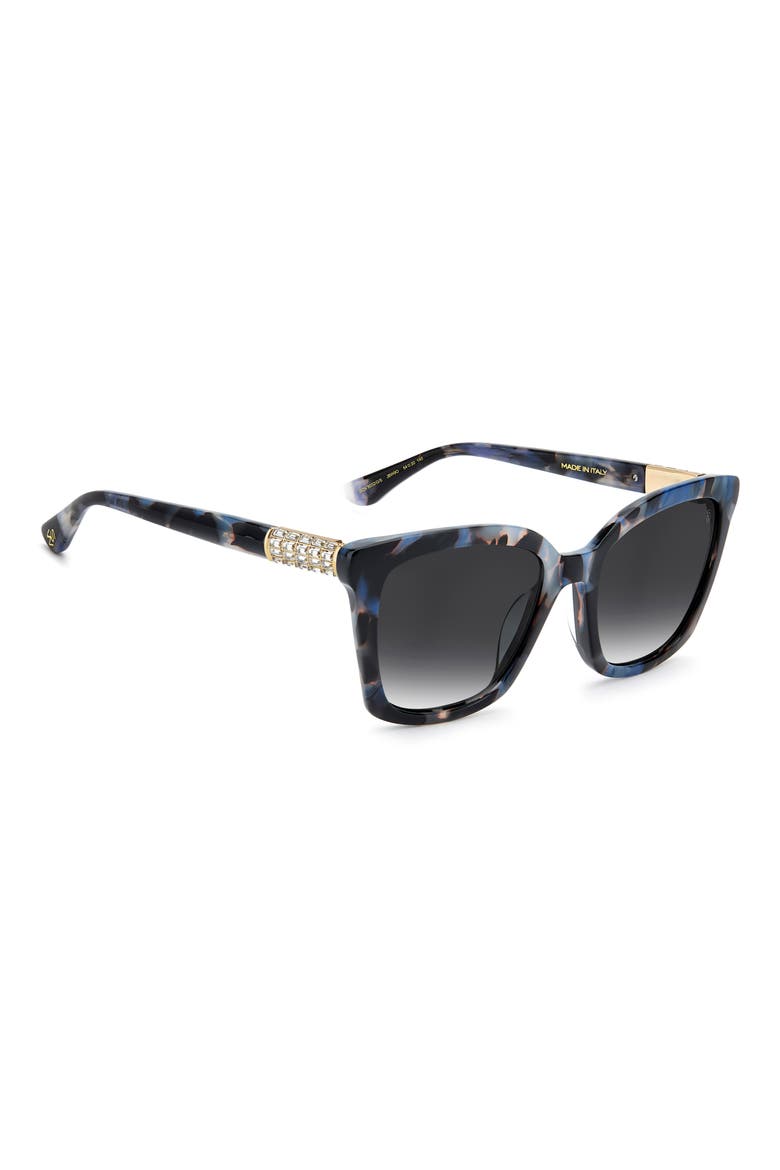 54mm Rectangular Sunglasses, Alternate, color, BLUE HAVANA/ DARK GREY SF