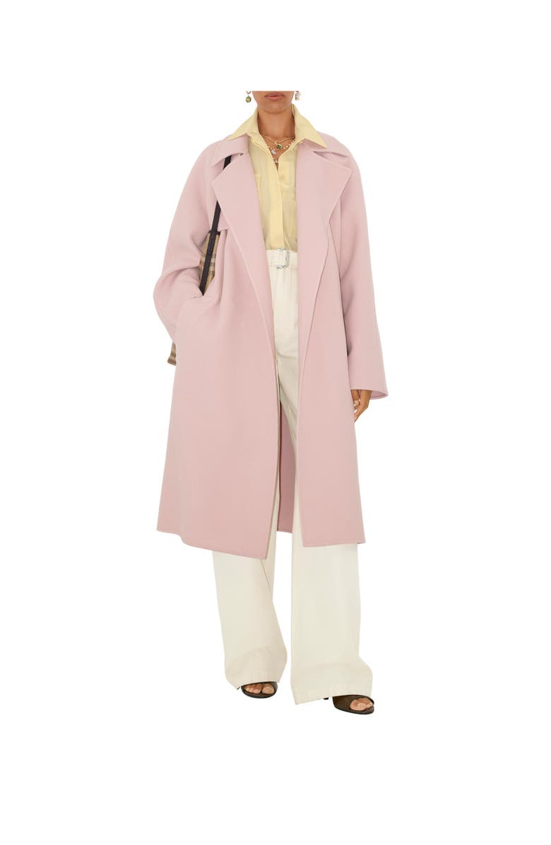 Burberry Cashmere Wrap Coat, Alternate, color, Bouquet Pink