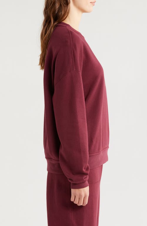 Lunya Silksweats Reversible Pocket Sweatshirt In Calliope Wine