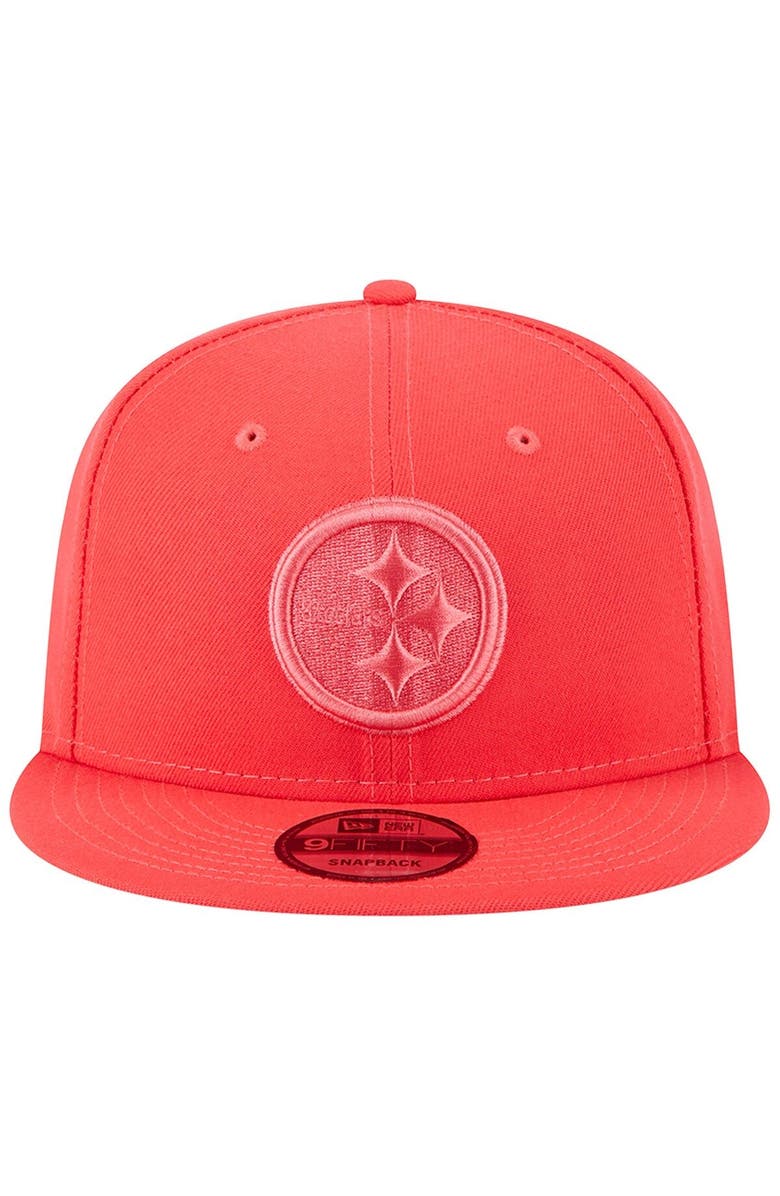 New Era Men's New Era Red Pittsburgh Steelers Color Pack Brights 9FIFTY Snapback Hat, Alternate, color, 