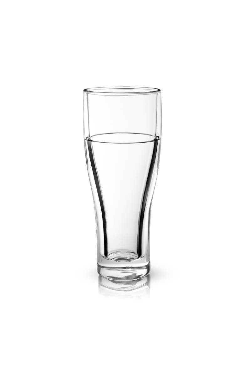 Glacier Double Walled Chilling Beer Glass, Main, color, CLEAR
