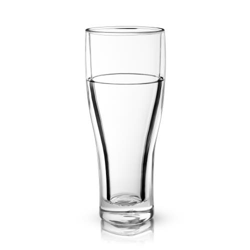 Viski Glacier Double Walled Chilling Beer Glass In Clear