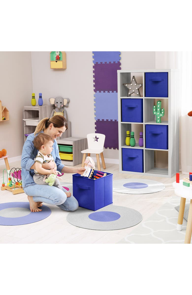 SORBUS 8-Pack Collapsible Storage Cubes, Alternate, color, Royal Blue