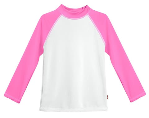 Girls UPF 50+ Printed Long Sleeve Rashguard Tee (Baby)