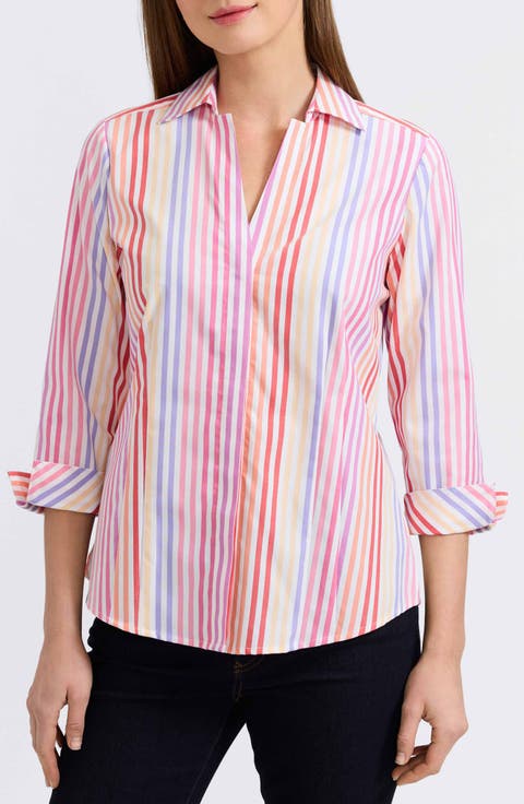 Taylor Stripe Cotton Button-Up Shirt