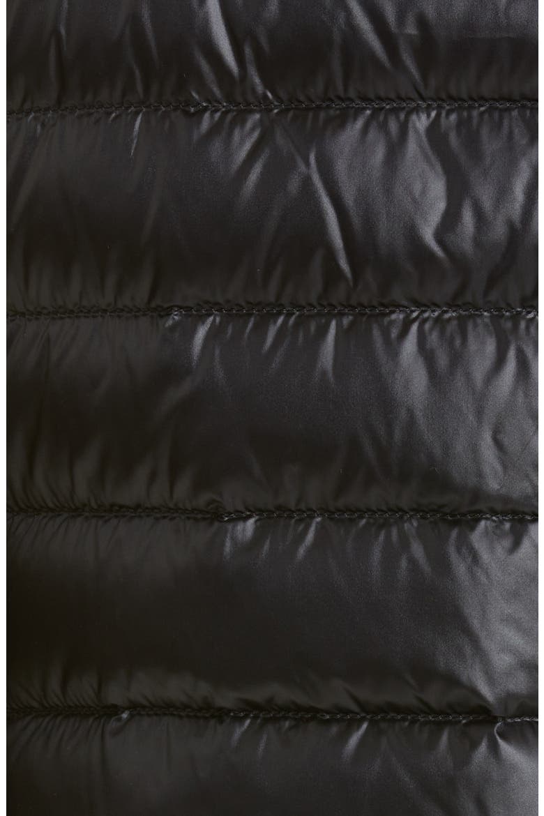 Glygos Quilted Nylon Hooded Down Vest, Alternate, color, BLACK