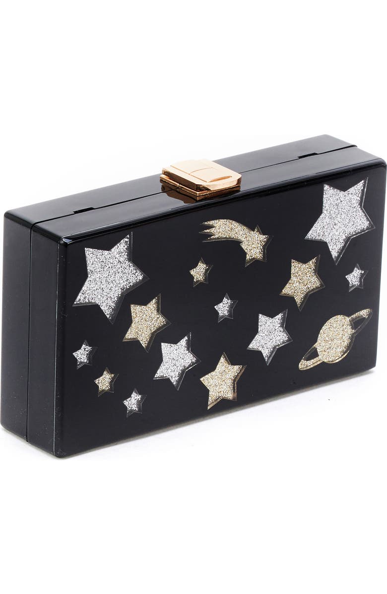 Like Dreams Glitter Star Box Clutch, Alternate, color,