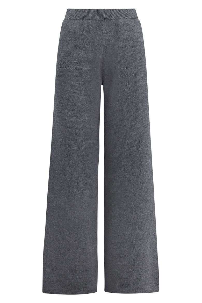 Fatigue Sisters Cotton & Cashmere Wide Leg Sweater Pants, Alternate, color, GREY