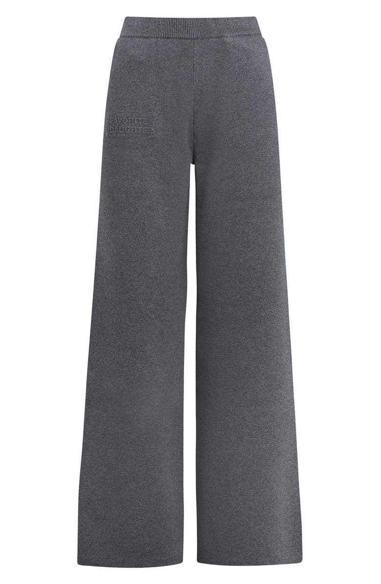 Favorite Daughter Fatigue Sisters Cotton & Cashmere Wide Leg Sweater Pants, Alternate, color, Grey