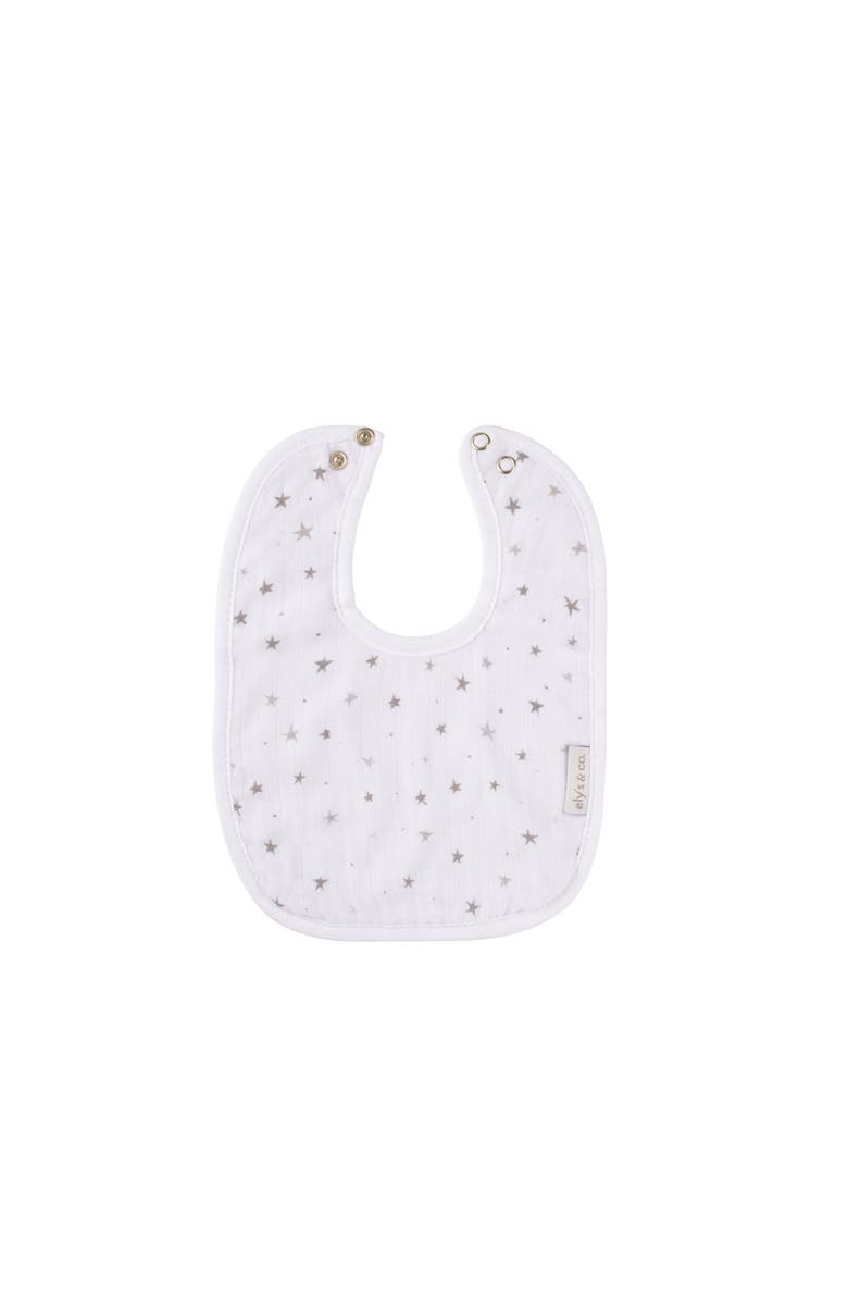 Ely's & Co. Muslin Terry Bib 3 Pack, Alternate, color, Grey Stars