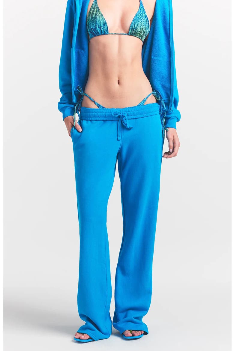 Oversize French Terry Pants, Alternate, color, CERULEAN