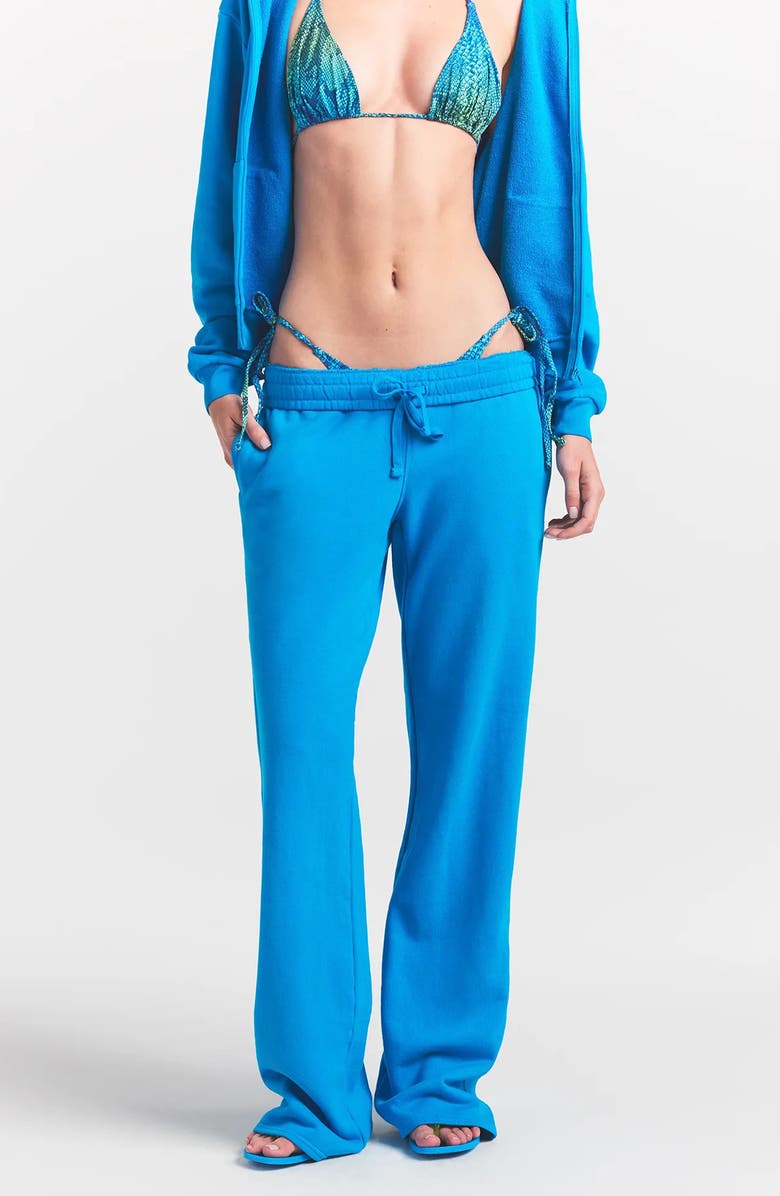 SKIMS Oversize French Terry Pants, Alternate, color, Cerulean