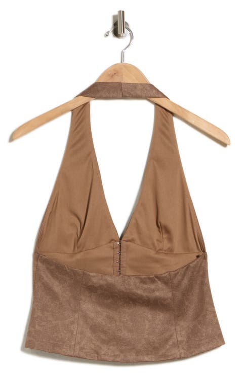 Down the Line Crop Halter Top