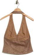 Princess Polly Down the Line Crop Halter Top