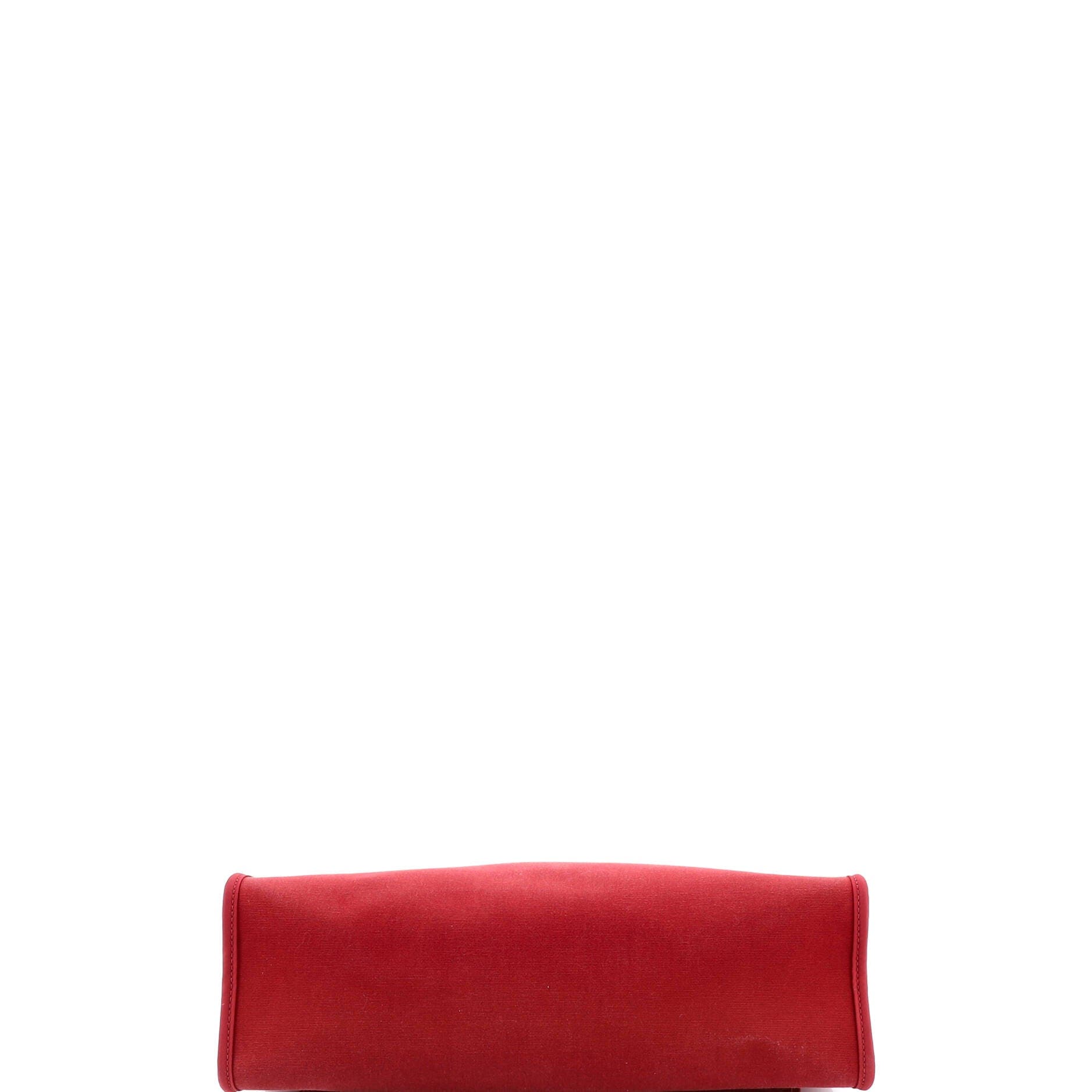 Pre-Owned Hermes Herbag Zip Leather and Toile 31, Alternate, color, Rubis