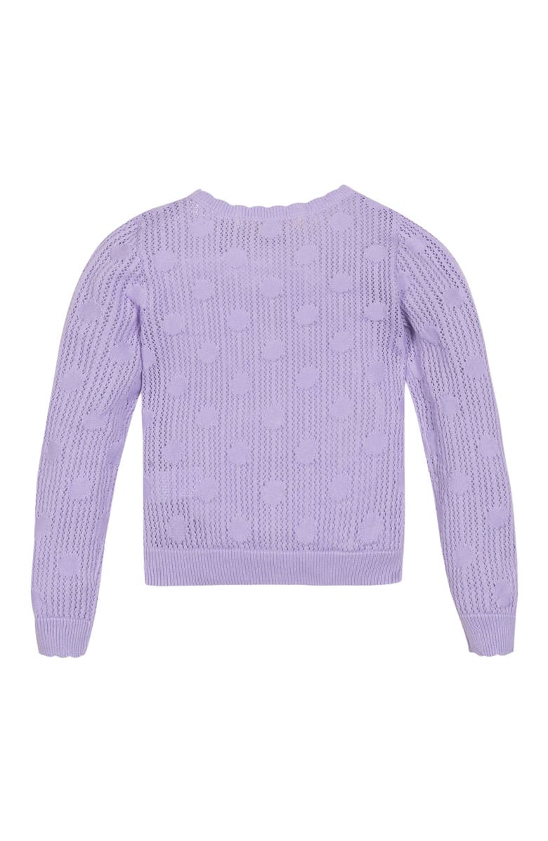 Hope & Henry Baby Girls' Organic Scallop Edge Cardigan, Infant, Alternate, color,