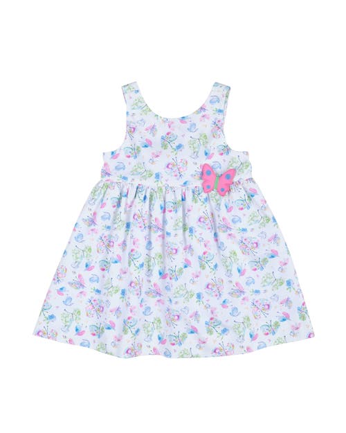 Florence Eiseman Butterfly Print Dress With Butterfly In Multi