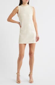 French Connection Sadie Sequin & Beaded Sweater Minidress