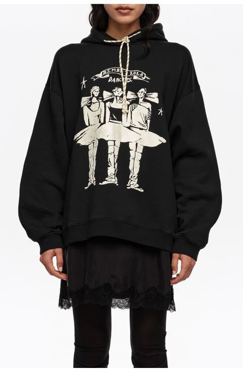 Washed Dancers Logo Hooded Sweatshirt