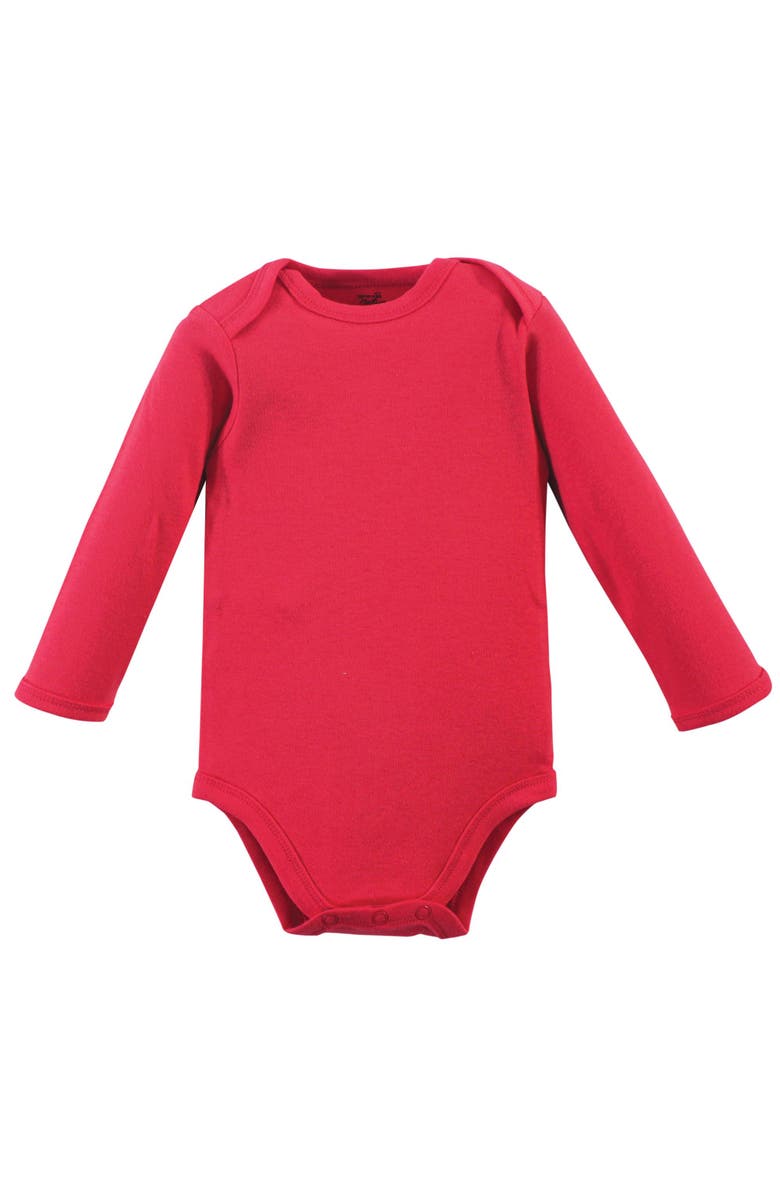 Touched by Nature Little Soft Organic Cotton Long-Sleeve One-Piece Essentials, Alternate, color, Berry Branch